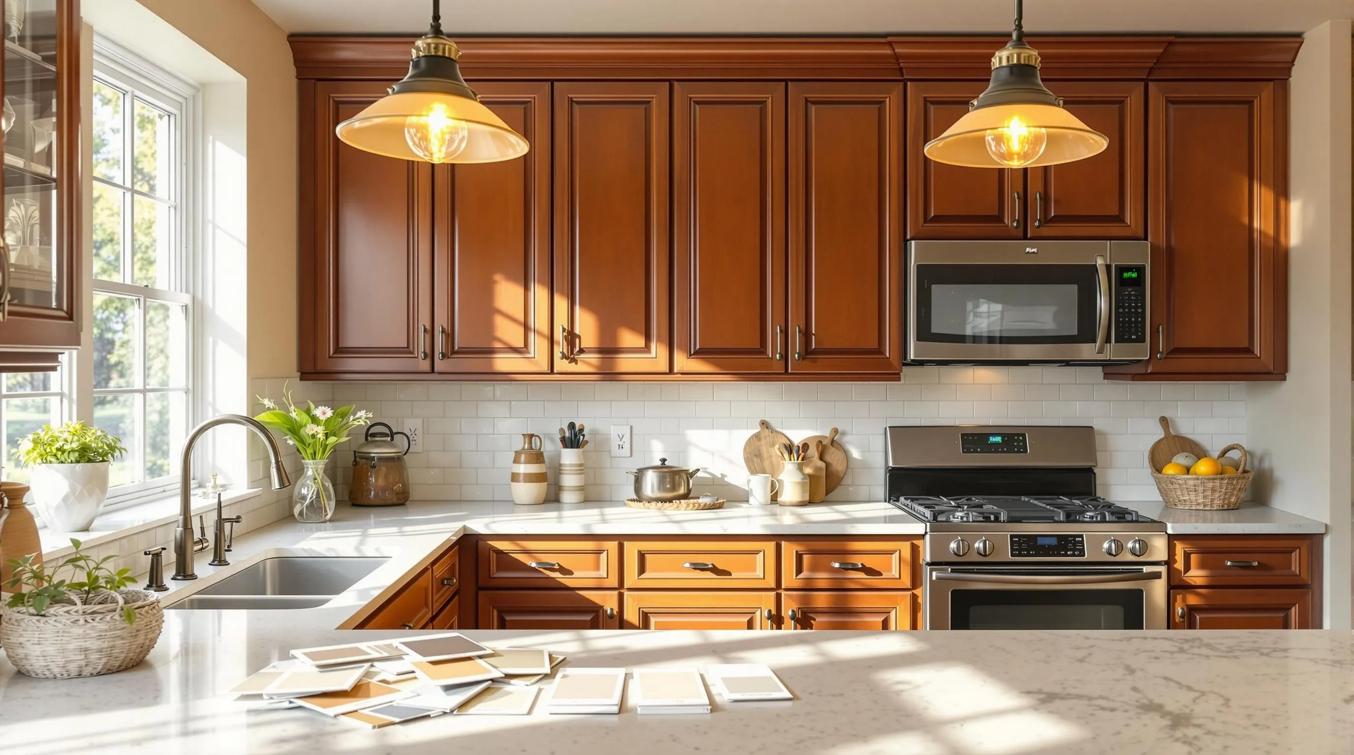 10 Best Paint Colors That Make Cherry Cabinets Shine | Designer Picks 4 10 Best Paint Colors That Make Cherry Cabinets Shine | Designer Picks 3