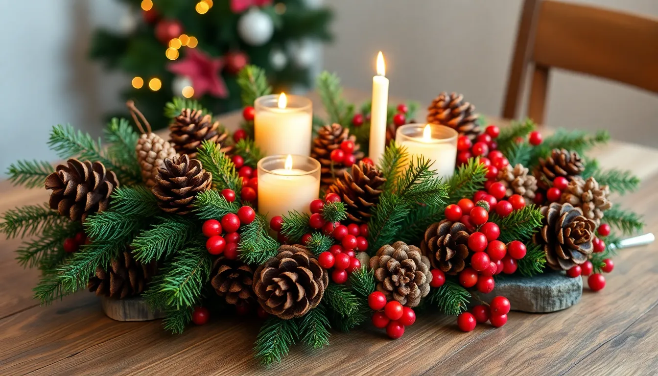 15 Stunning DIY Christmas Table Centerpieces That Won't Break Your Budget 4 15 Stunning DIY Christmas Table Centerpieces That Won't Break Your Budget 3