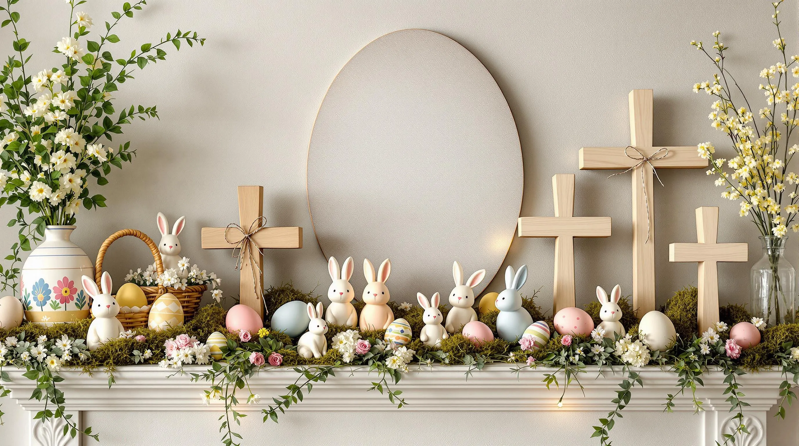 25 Stunning Easter Mantel Decorating Ideas to Transform Your Home This Spring 4 25 Stunning Easter Mantel Decorating Ideas to Transform Your Home This Spring 3