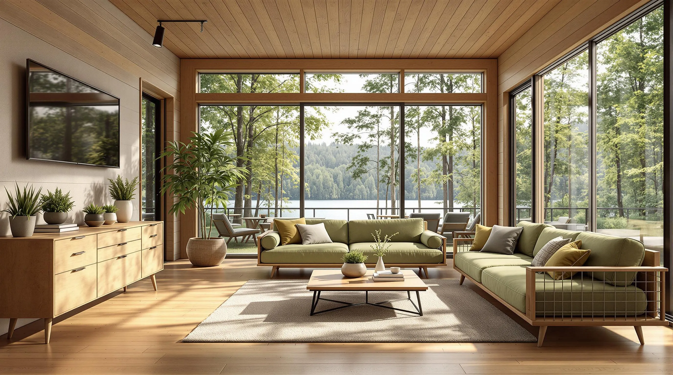 Modern Lake House Color Palettes: 10 Stunning Schemes for Waterfront Living 3