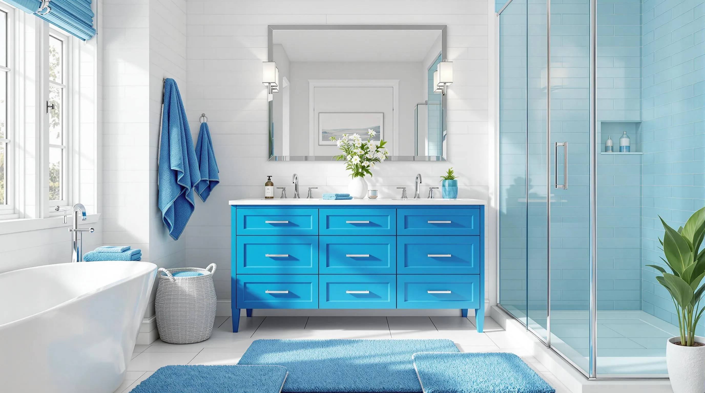 15 Cool Blue Bathroom Ideas for a Refreshing Spa-Like Sanctuary at Home 6 15 Cool Blue Bathroom Ideas for a Refreshing Spa-Like Sanctuary at Home 5