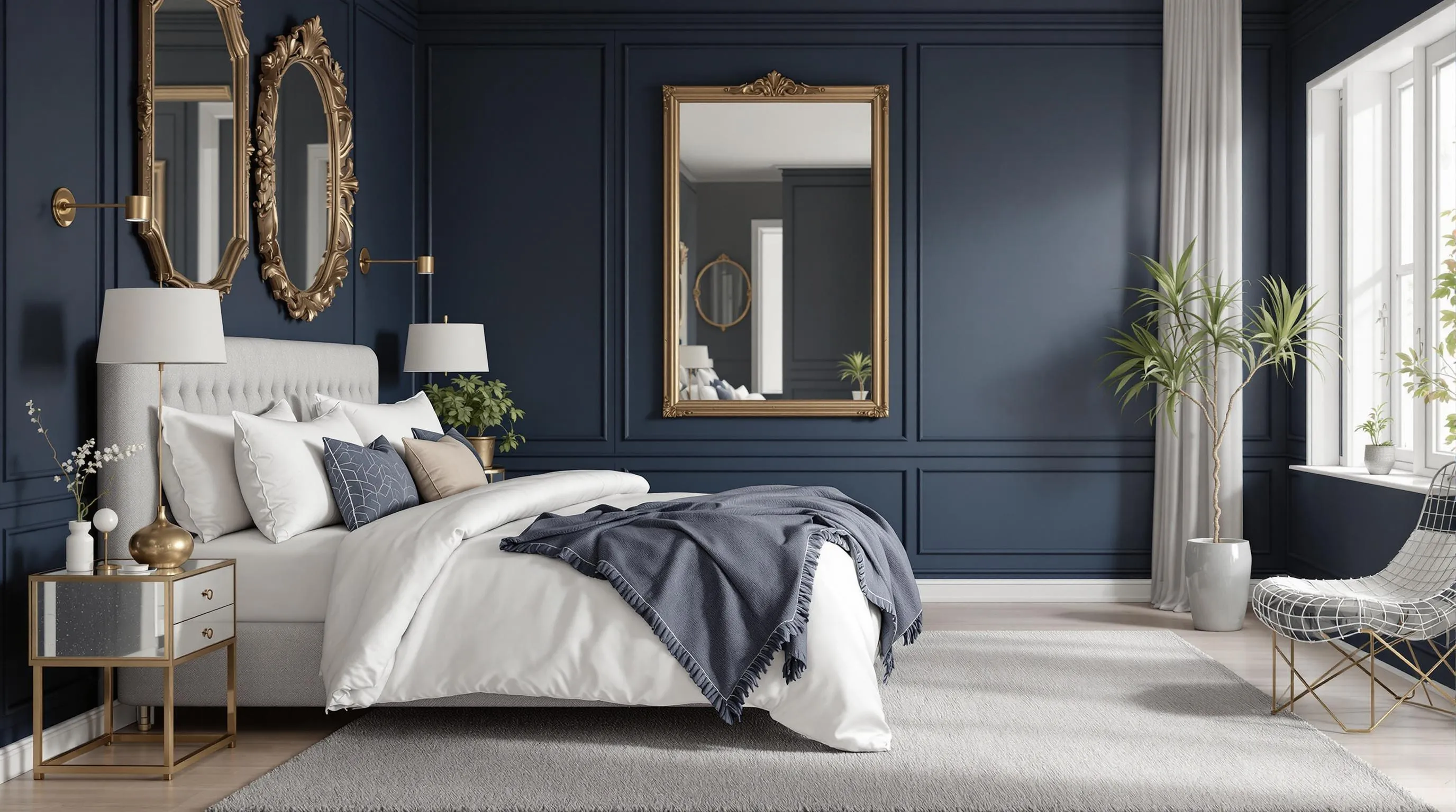 19 Elegant Dark Blue Bedroom Ideas to Transform Your Space Into a Dreamy Retreat 6 19 Elegant Dark Blue Bedroom Ideas to Transform Your Space Into a Dreamy Retreat 5