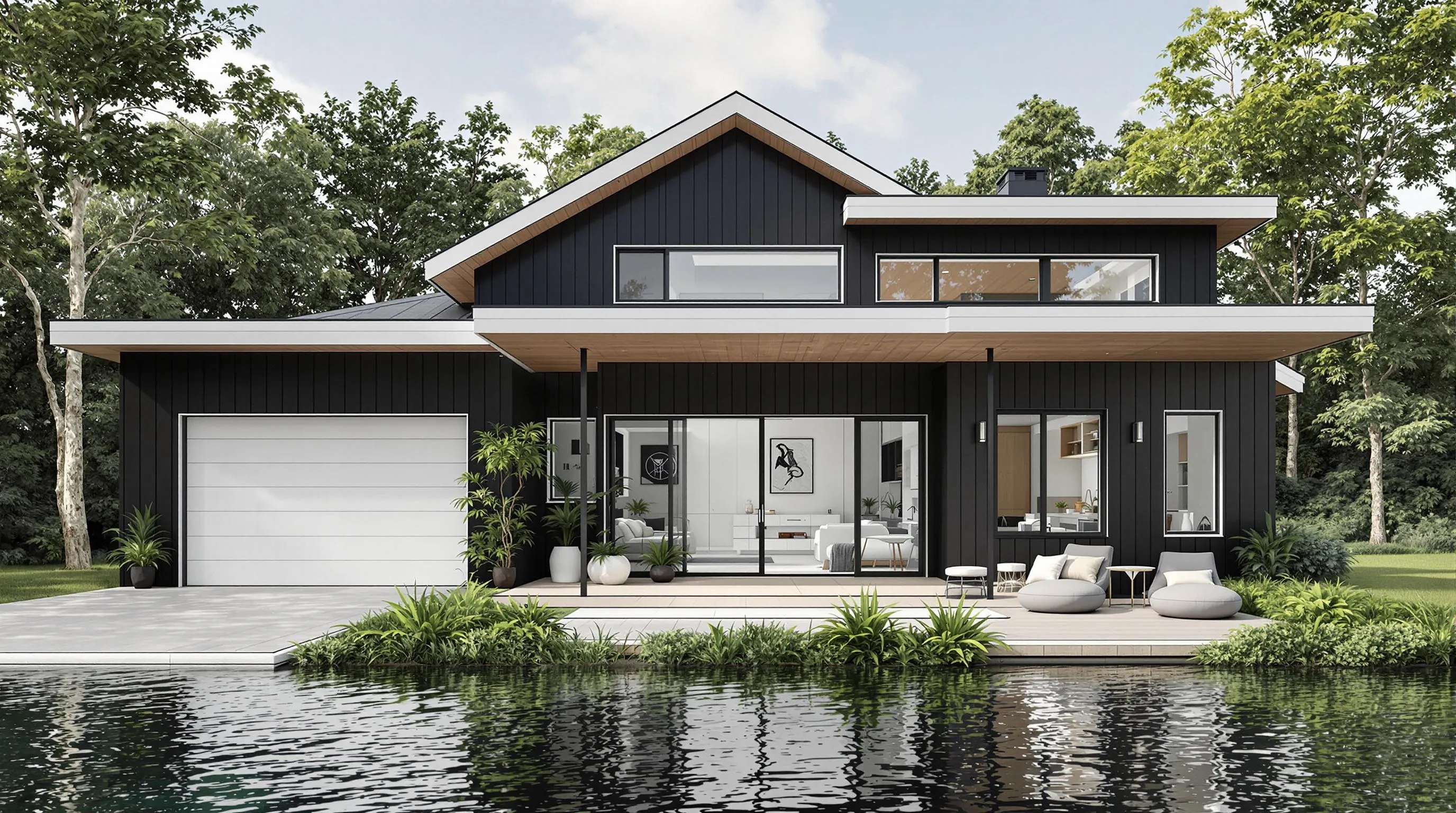 Modern Lake House Color Palettes: 10 Stunning Schemes for Waterfront Living 5