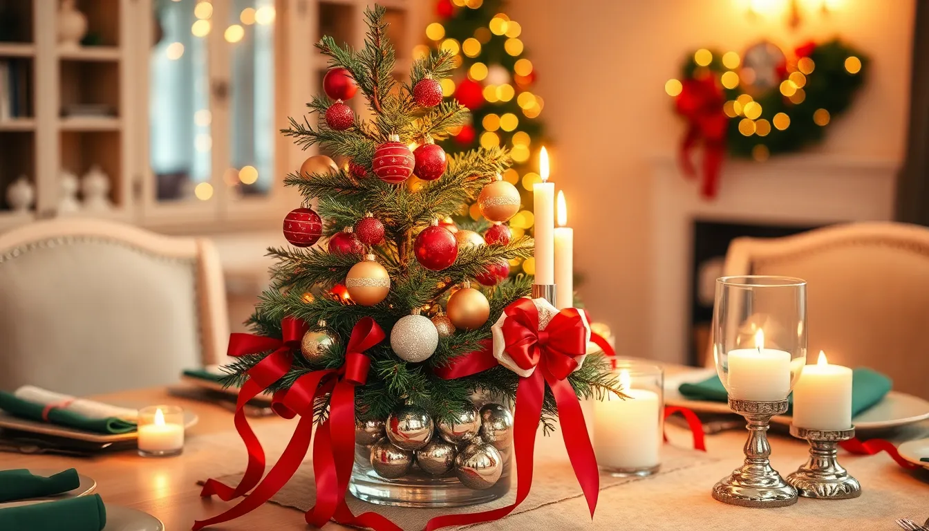 15 Stunning DIY Christmas Table Centerpieces That Won't Break Your Budget 8 15 Stunning DIY Christmas Table Centerpieces That Won't Break Your Budget 7