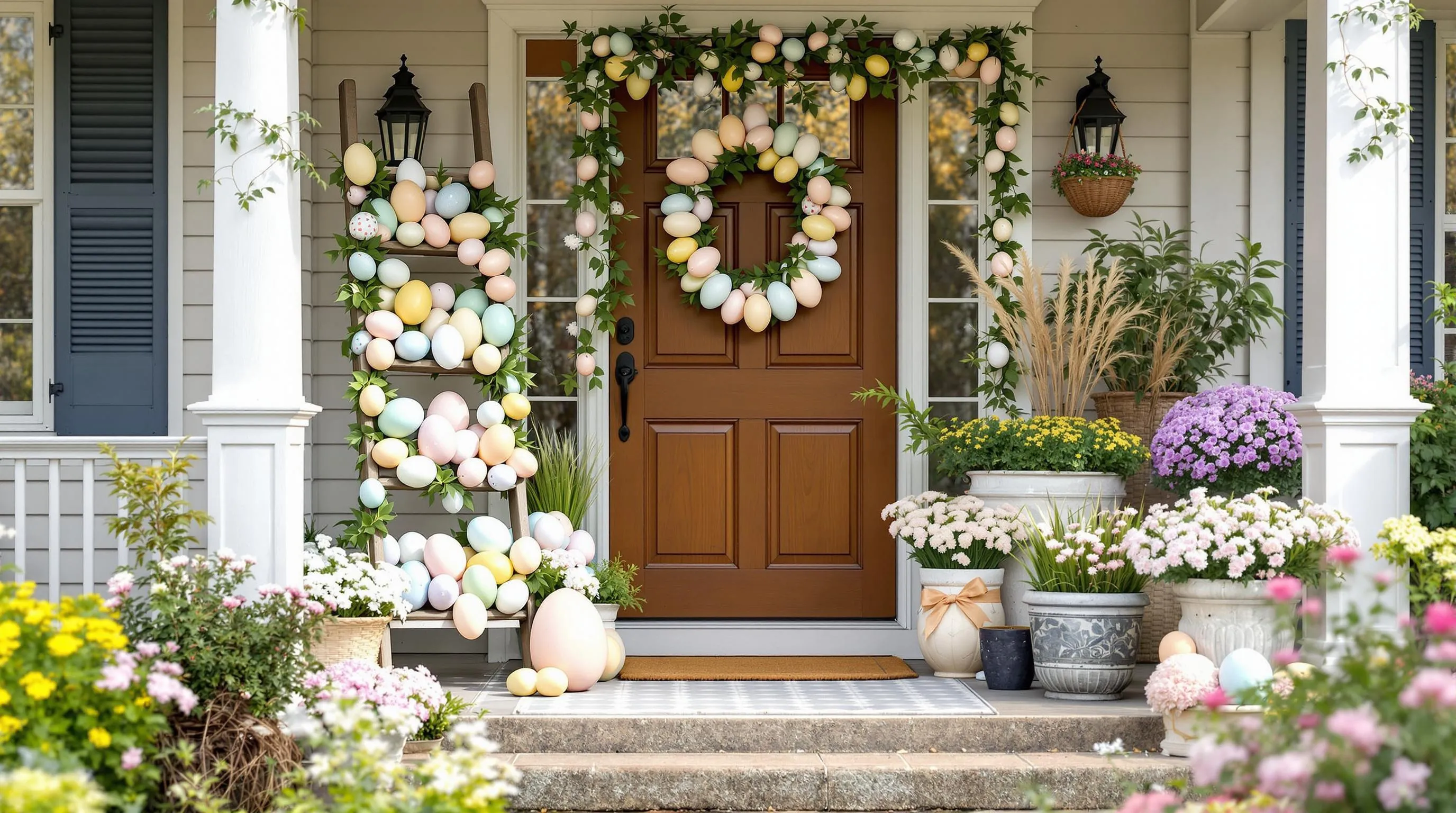 25 Charming Easter Front Porch Decor Ideas to Welcome Spring in Style 9