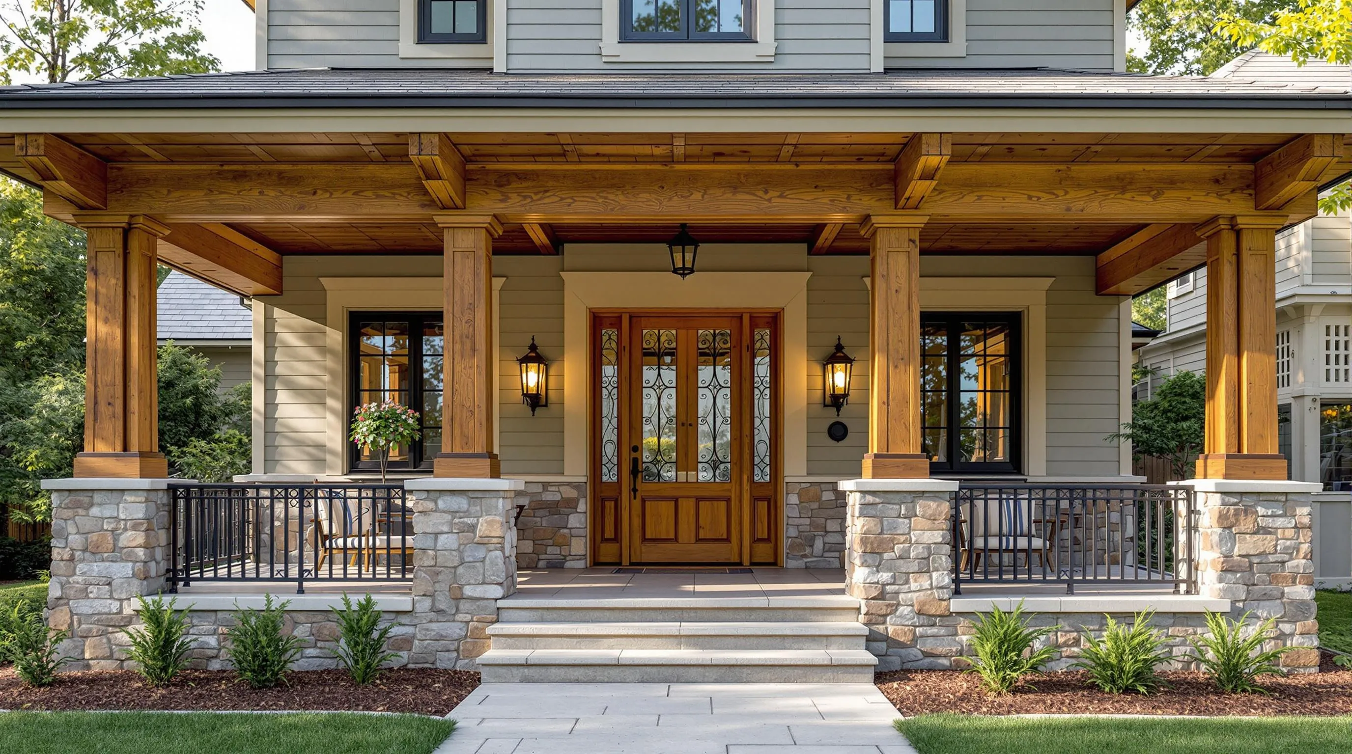 25 Stunning Front Porch Column Ideas to Transform Your Home's Curb Appeal 10 25 Stunning Front Porch Column Ideas to Transform Your Home's Curb Appeal 9