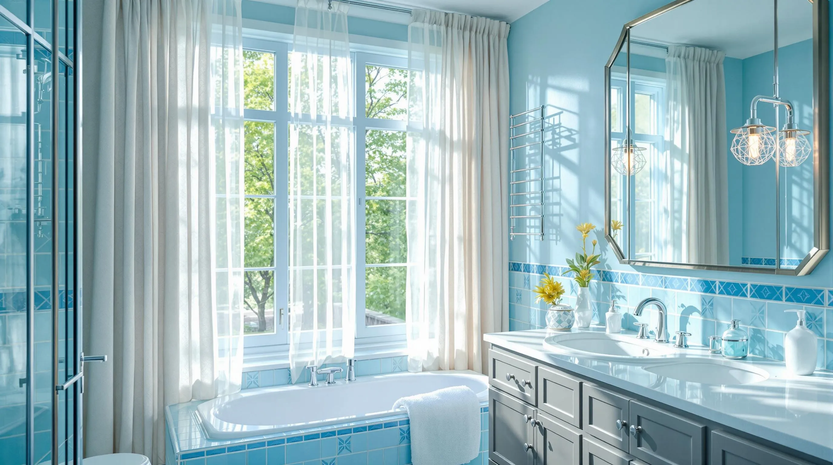 15 Cool Blue Bathroom Ideas for a Refreshing Spa-Like Sanctuary at Home 12 15 Cool Blue Bathroom Ideas for a Refreshing Spa-Like Sanctuary at Home 11