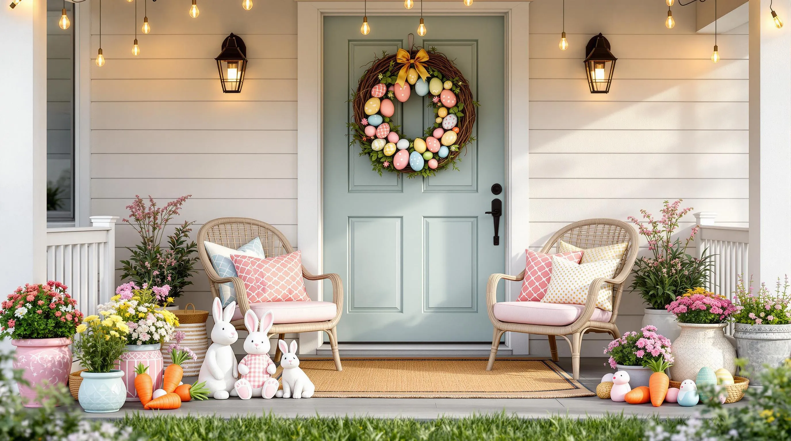 25 Charming Easter Front Porch Decor Ideas to Welcome Spring in Style 11