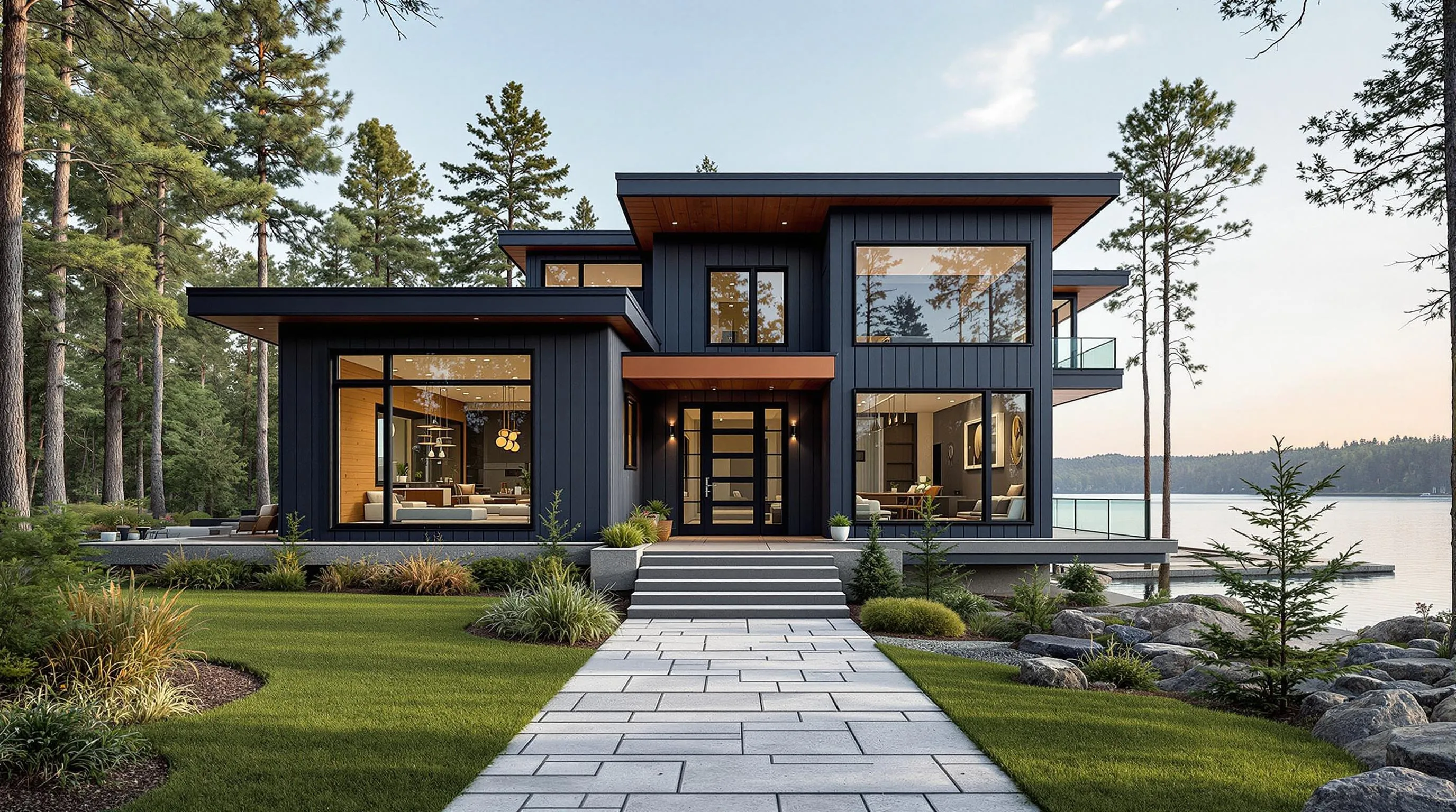 Modern Lake House Color Palettes: 10 Stunning Schemes for Waterfront Living 11