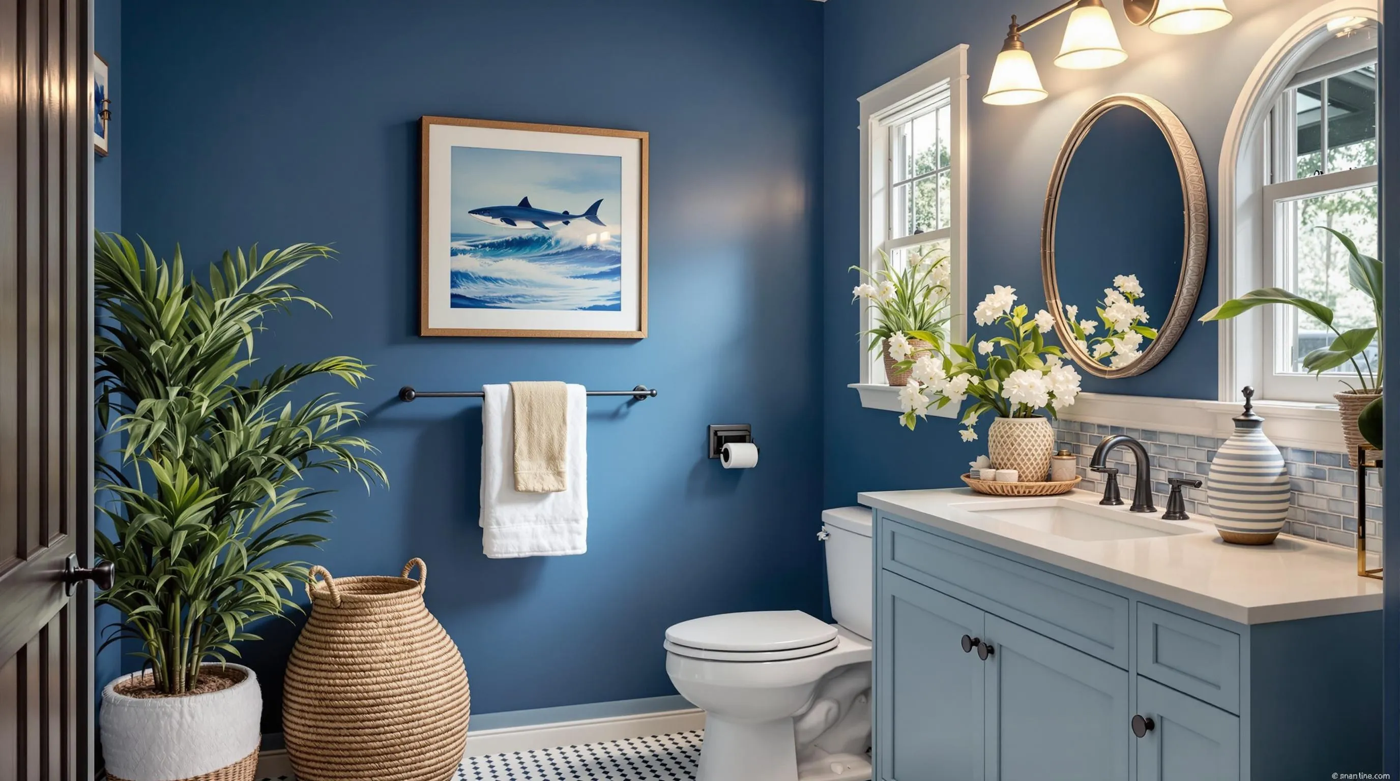 15 Cool Blue Bathroom Ideas for a Refreshing Spa-Like Sanctuary at Home 14 15 Cool Blue Bathroom Ideas for a Refreshing Spa-Like Sanctuary at Home 13