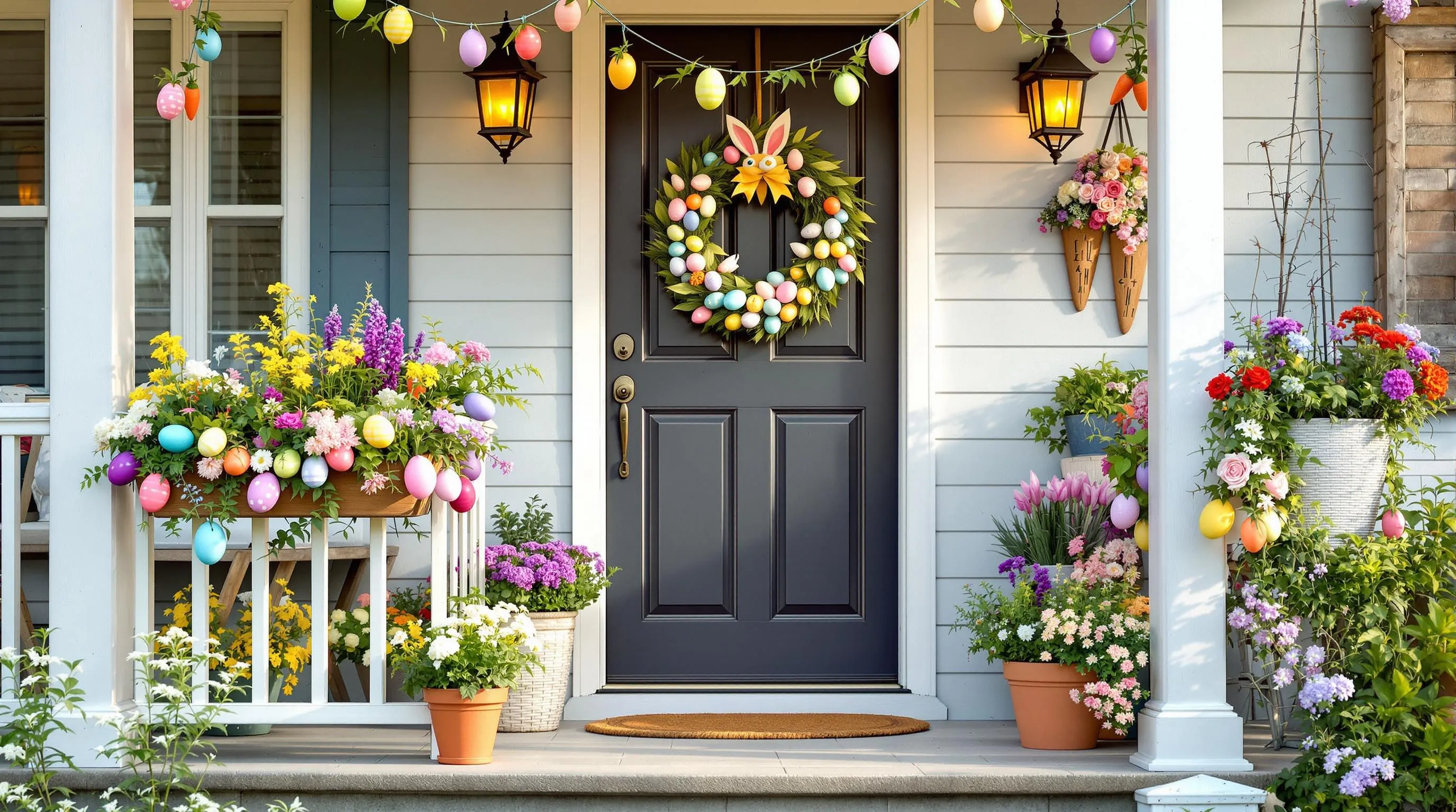 25 Charming Easter Front Porch Decor Ideas to Welcome Spring in Style 13