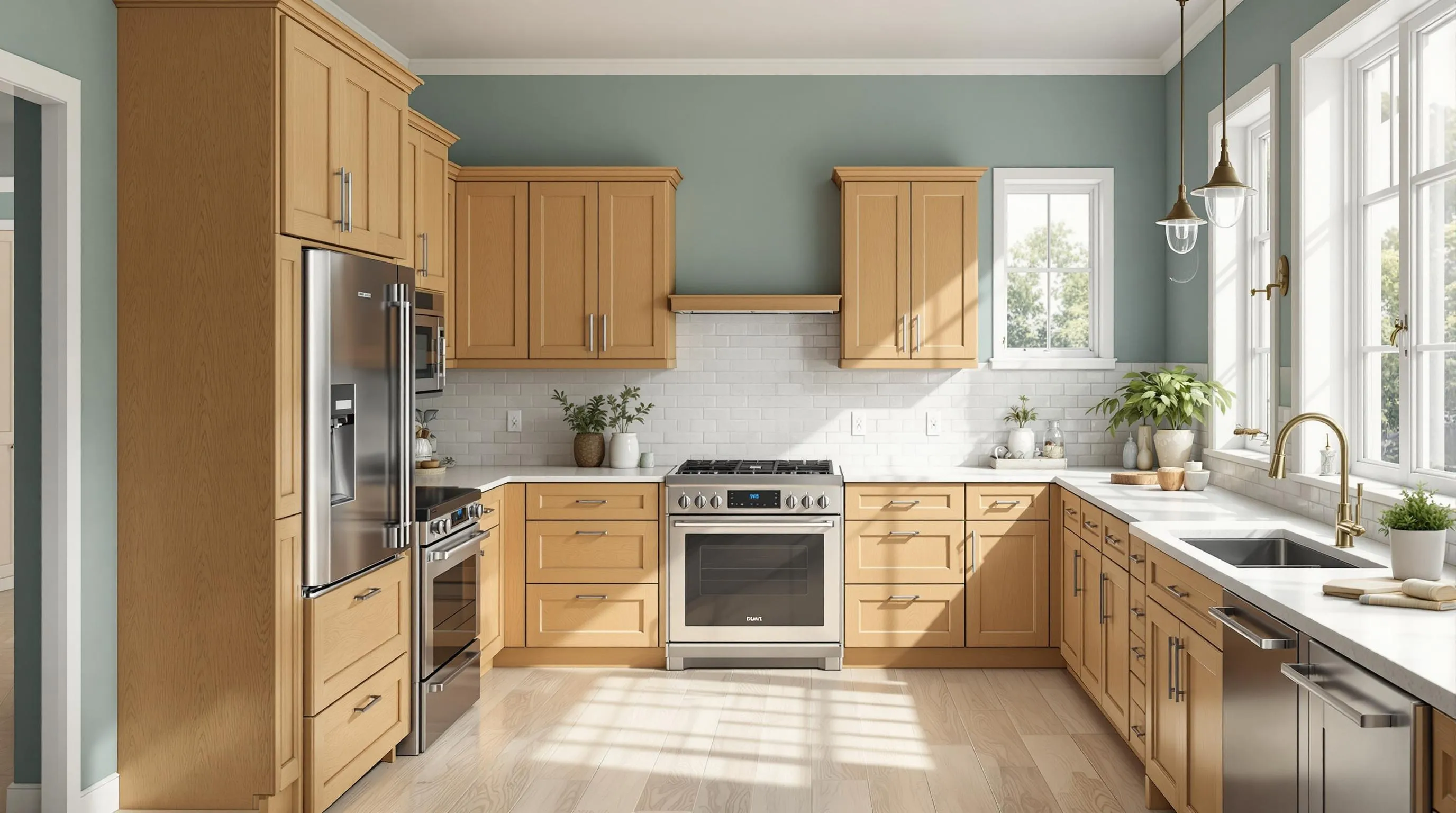 10 Best Paint Colors for Kitchens with Honey Oak Cabinets (Designer Picks) 14 10 Best Paint Colors for Kitchens with Honey Oak Cabinets (Designer Picks) 13