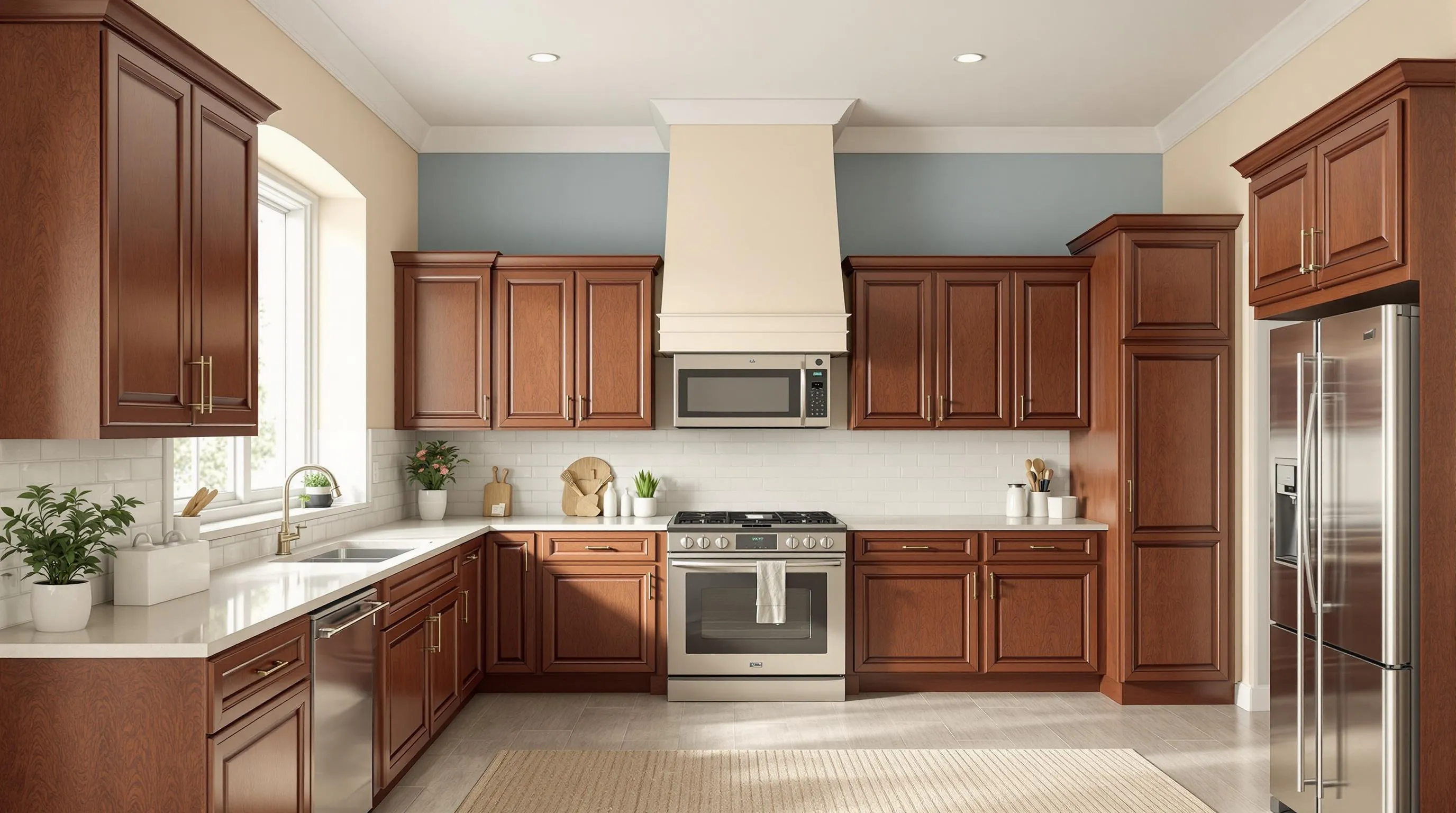 10 Best Paint Colors That Make Cherry Cabinets Shine | Designer Picks 16 10 Best Paint Colors That Make Cherry Cabinets Shine | Designer Picks 15