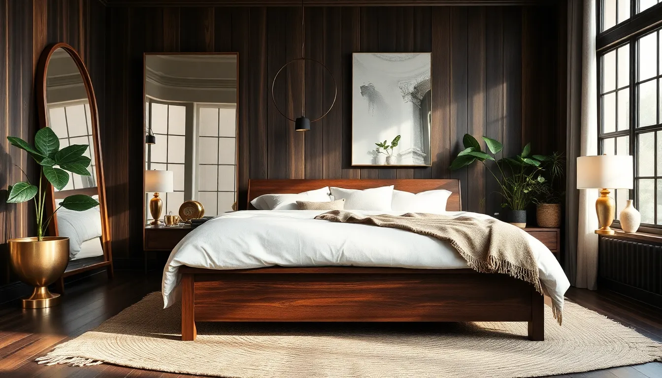10 Stunning Dark Wood Bedroom Ideas to Transform Your Space into a Cozy Retreat 16 10 Stunning Dark Wood Bedroom Ideas to Transform Your Space into a Cozy Retreat 15