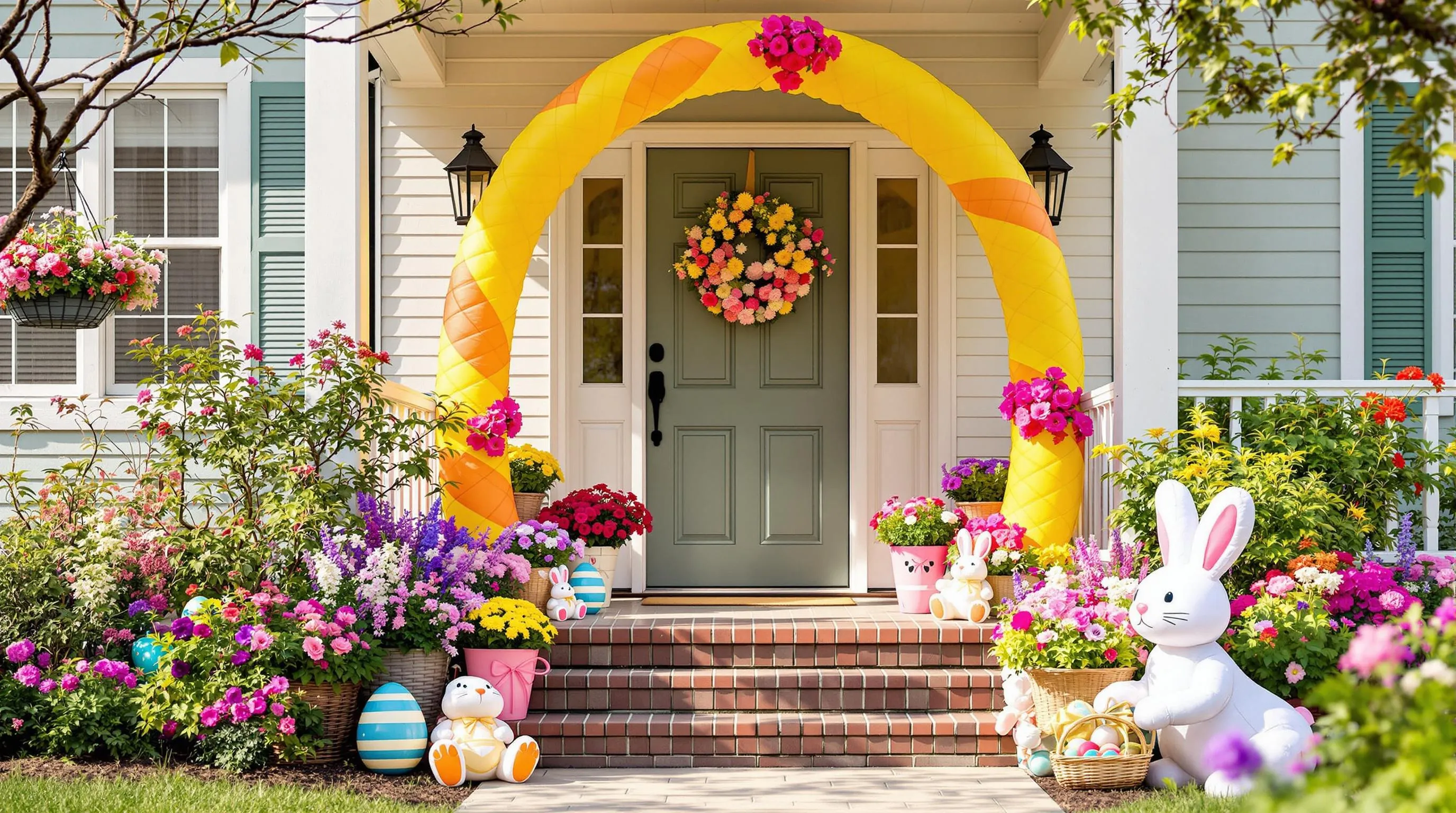 25 Charming Easter Front Porch Decor Ideas to Welcome Spring in Style 15