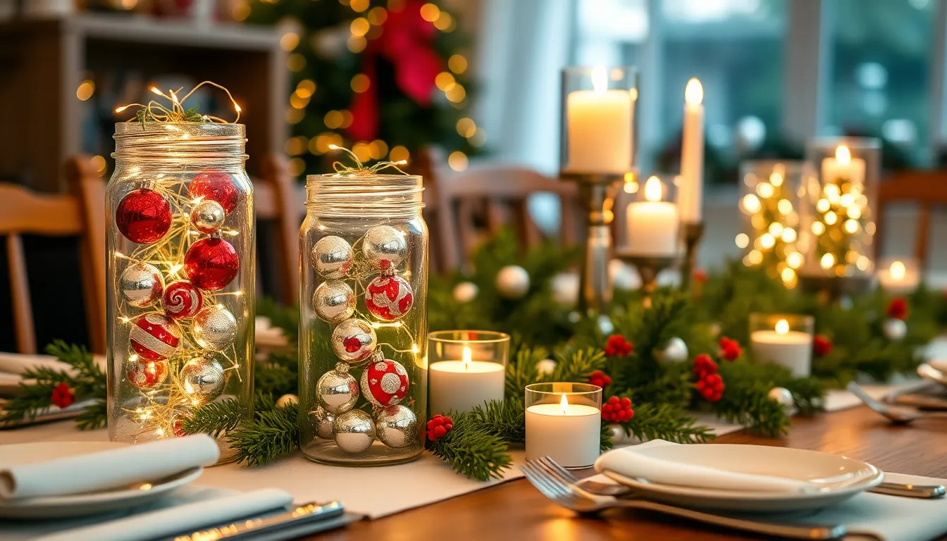 15 Stunning DIY Christmas Table Centerpieces That Won't Break Your Budget 2 15 Stunning DIY Christmas Table Centerpieces That Won't Break Your Budget 1