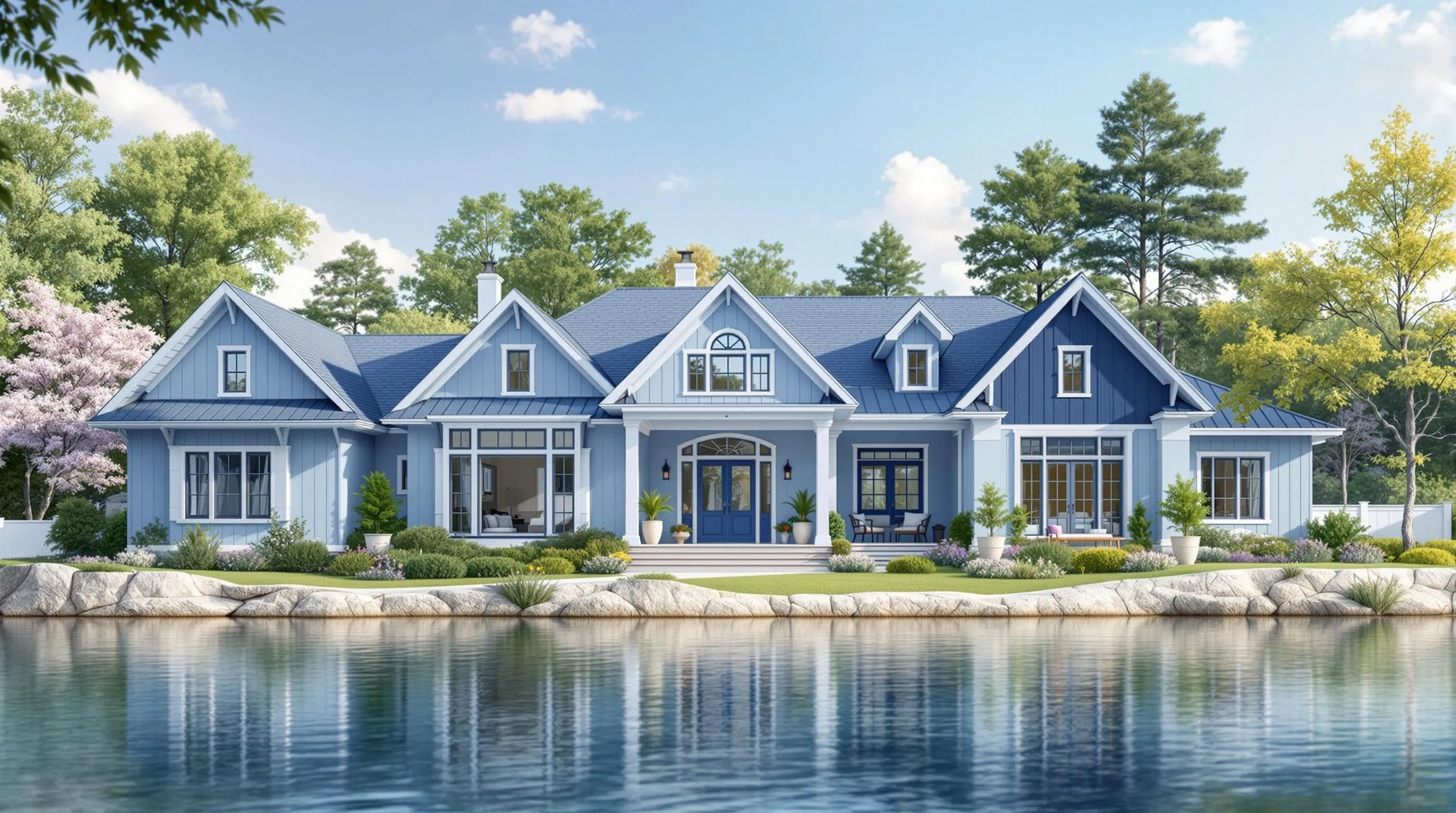 15 Stunning Lake House Exterior Paint Colors to Transform Your Waterfront Home 2 15 Stunning Lake House Exterior Paint Colors to Transform Your Waterfront Home 1