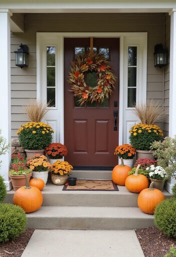 30 Small Front Porch Ideas That Maximize Every Inch - 11. Seasonal Decor Changes