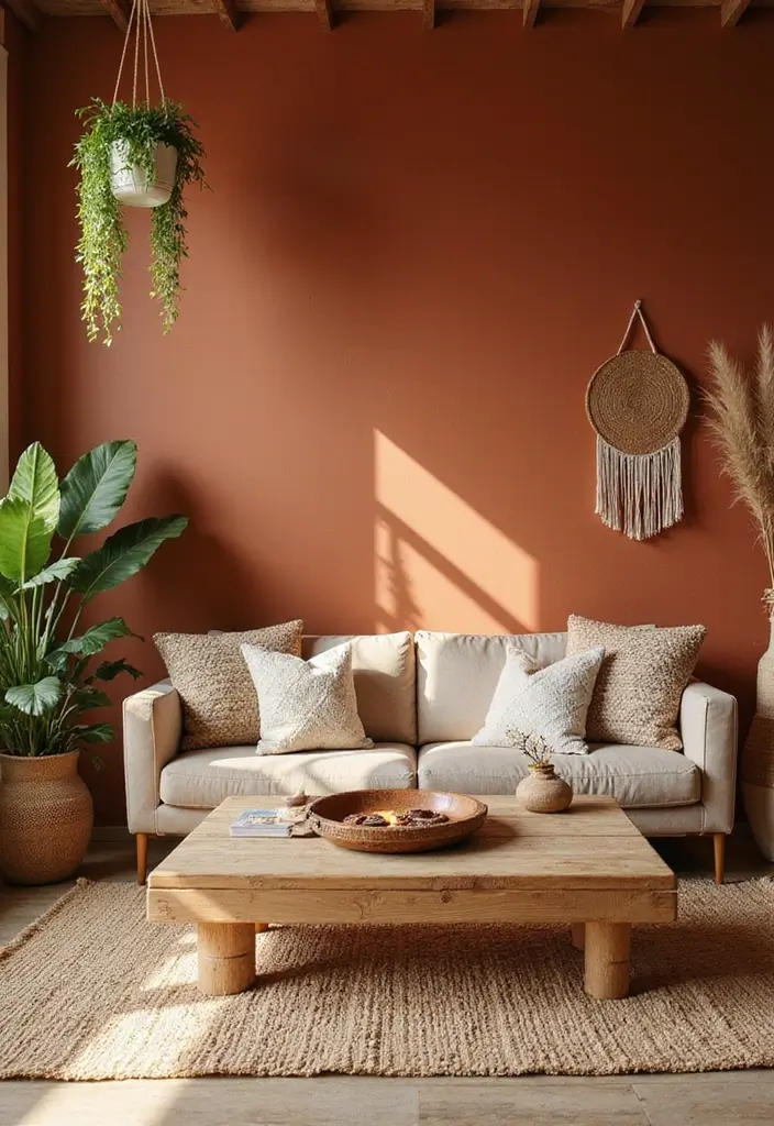 25+ Accent Wall Paint Ideas That Instantly Upgrade Your Space 1 25+ Accent Wall Paint Ideas That Instantly Upgrade Your Space - 1. Terracotta Warmth