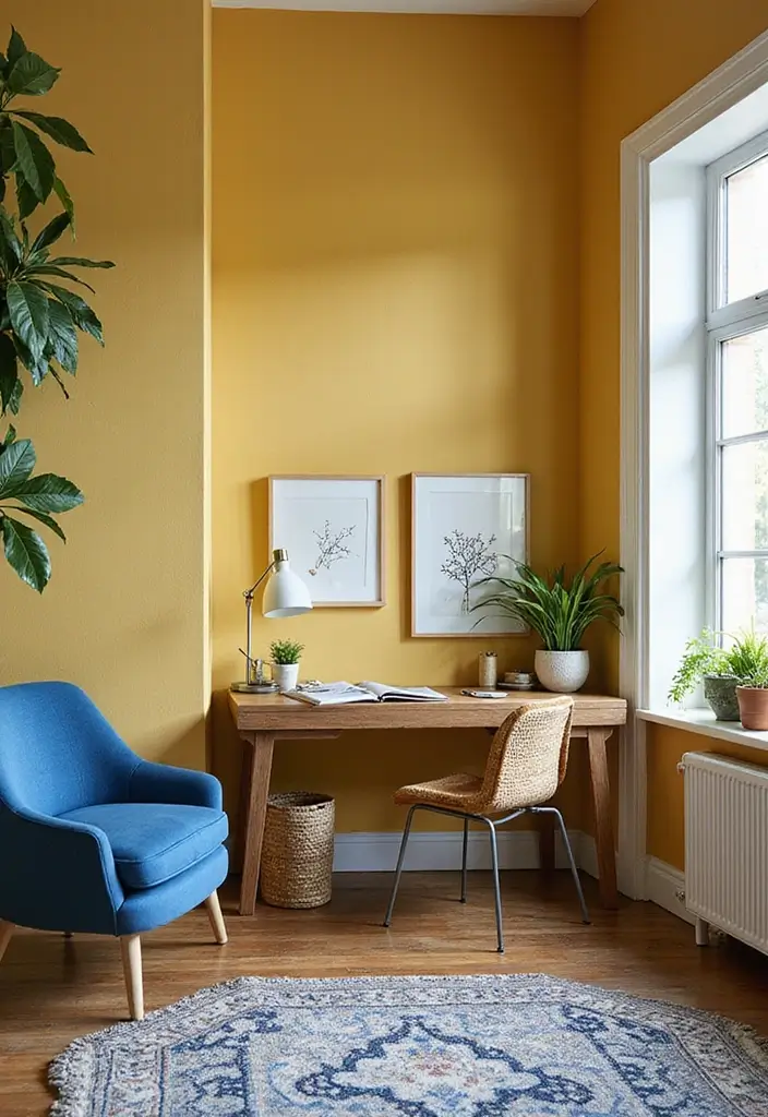 25+ Accent Wall Paint Ideas That Instantly Upgrade Your Space 2 25+ Accent Wall Paint Ideas That Instantly Upgrade Your Space - 2. Mellow Mustard