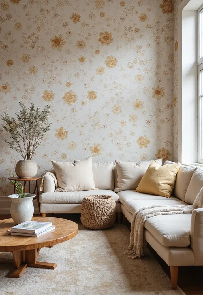 25+ Accent Wall Paint Ideas That Instantly Upgrade Your Space 24 25+ Accent Wall Paint Ideas That Instantly Upgrade Your Space - 24. Whimsical Floral Patterns