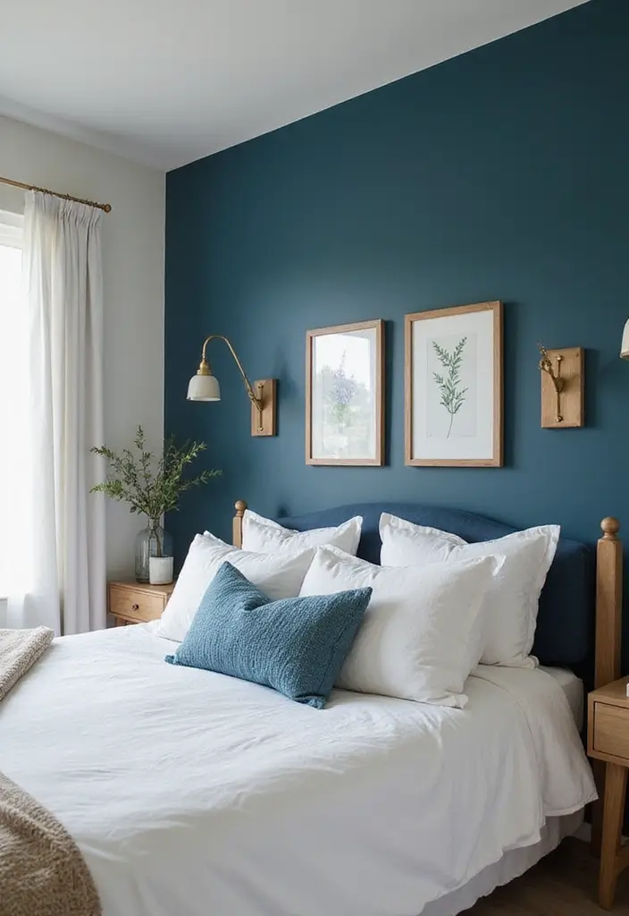 25+ Accent Wall Paint Ideas That Instantly Upgrade Your Space 3 25+ Accent Wall Paint Ideas That Instantly Upgrade Your Space - 3. Deep Ocean Blue