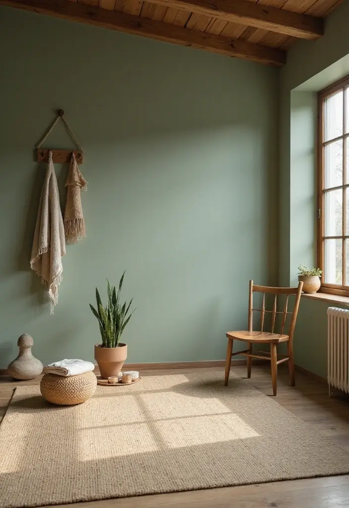 25+ Accent Wall Paint Ideas That Instantly Upgrade Your Space 4 25+ Accent Wall Paint Ideas That Instantly Upgrade Your Space - 4. Earthy Sage Green