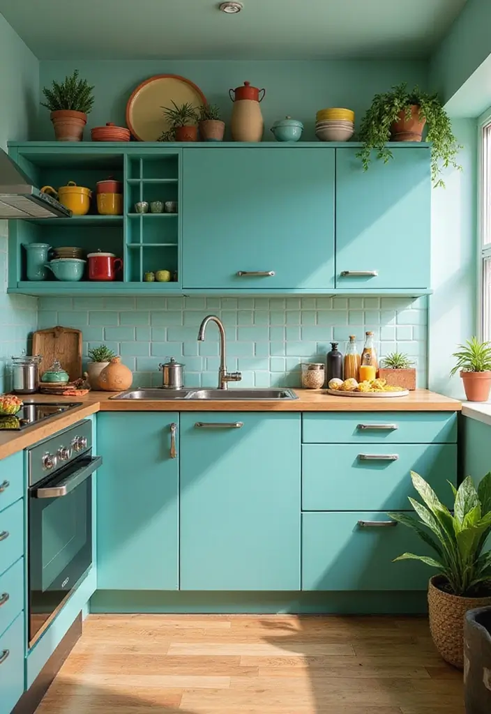 25+ Accent Wall Paint Ideas That Instantly Upgrade Your Space 7 25+ Accent Wall Paint Ideas That Instantly Upgrade Your Space - 7. Retro Teal