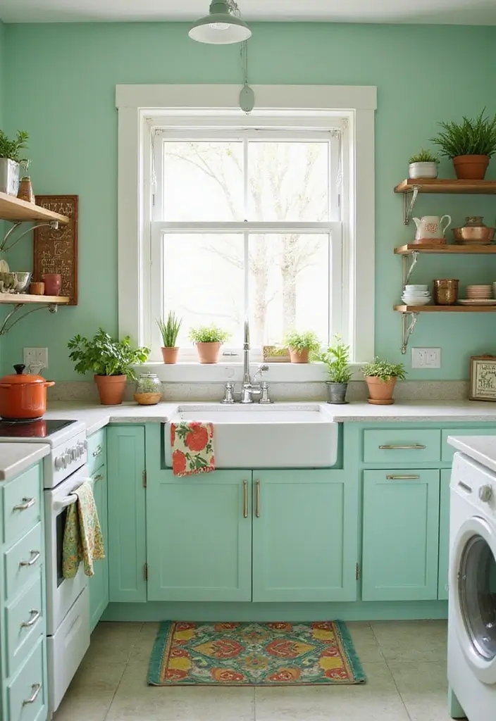 25 Beautiful House Color Schemes Interior Designers Recommend - 24. Playful Mint Green and Crisp White