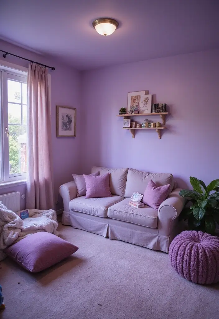 25 Best Basement Paint Colors That Brighten Dark Spaces 10 25 Best Basement Paint Colors That Brighten Dark Spaces - 10. Lavender: Calm and Cozy