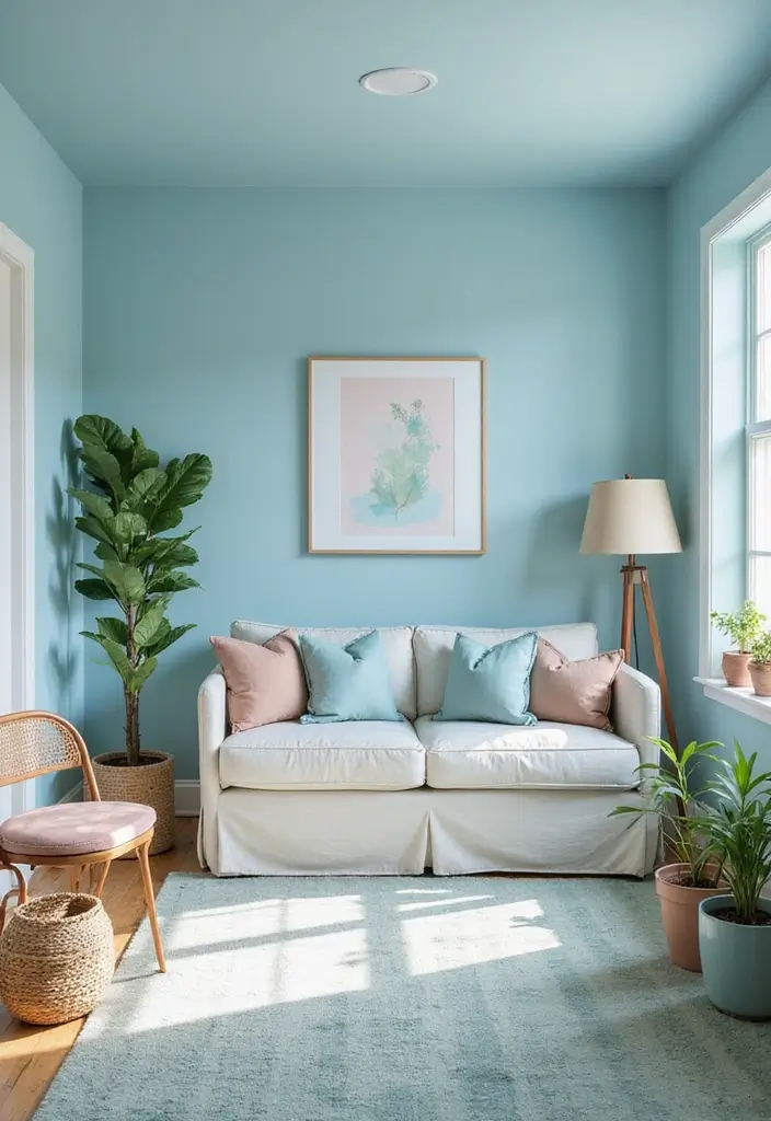 25 Best Basement Paint Colors That Brighten Dark Spaces 7 25 Best Basement Paint Colors That Brighten Dark Spaces - 7. Sky Blue: Bright and Breezy