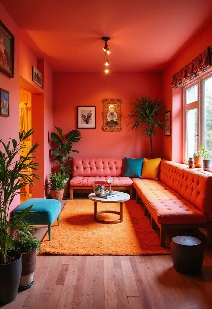 25 Best Basement Paint Colors That Brighten Dark Spaces 9 25 Best Basement Paint Colors That Brighten Dark Spaces - 9. Coral: Vibrant and Fun