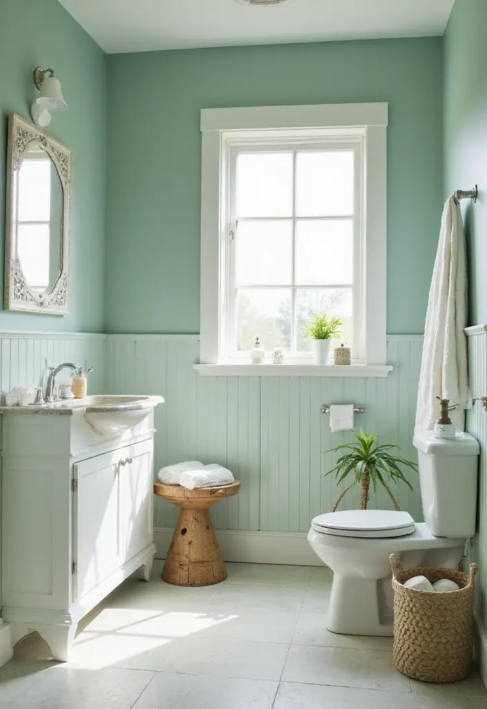 25 Best Dark Green Paint Colors for Cozy & Elegant Interiors - 13. Seafoam Green: Calm Coastal Charm