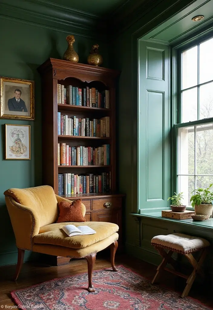 25 Best Dark Green Paint Colors for Cozy & Elegant Interiors - 7. Bottle Green: Vintage Inspiration