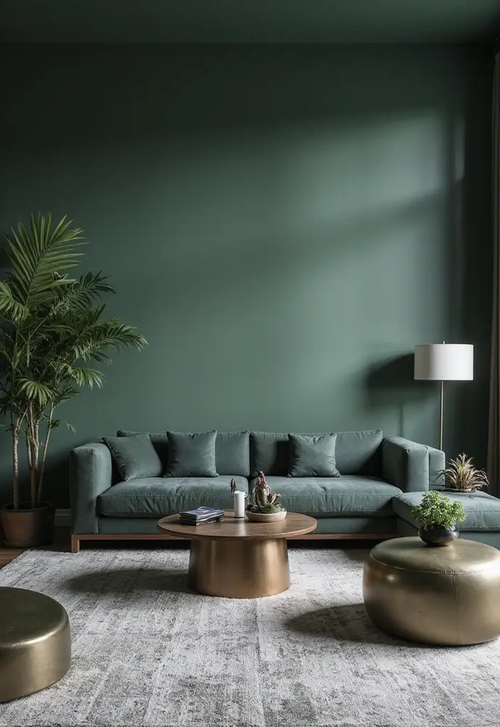 25 Best Dark Green Paint Colors for Cozy & Elegant Interiors - 8. Charcoal Green: Modern Edge