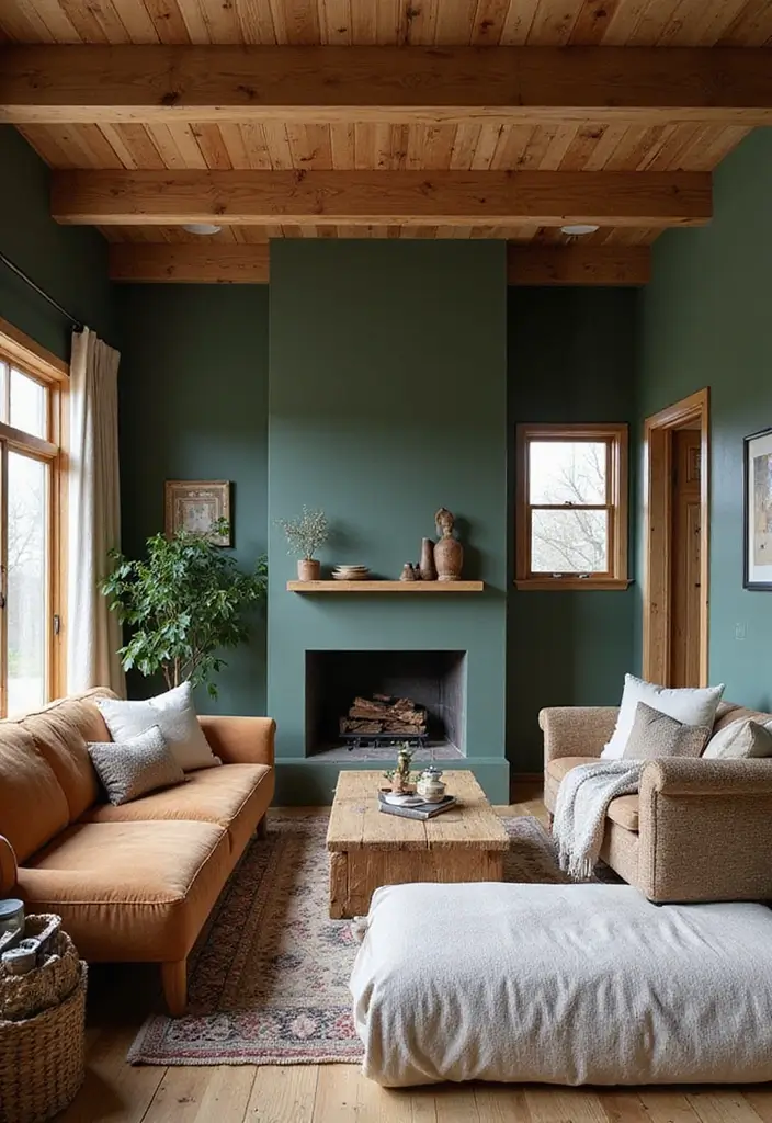 25 Best Dark Green Paint Colors for Cozy & Elegant Interiors - 9. Pine Green: Rustic Charm
