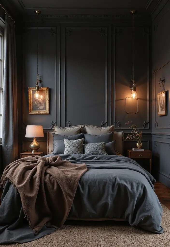 25 Best Grey Paint Colors for Bedroom Walls 15 25 Best Grey Paint Colors for Bedroom Walls - 15. Iron Grey