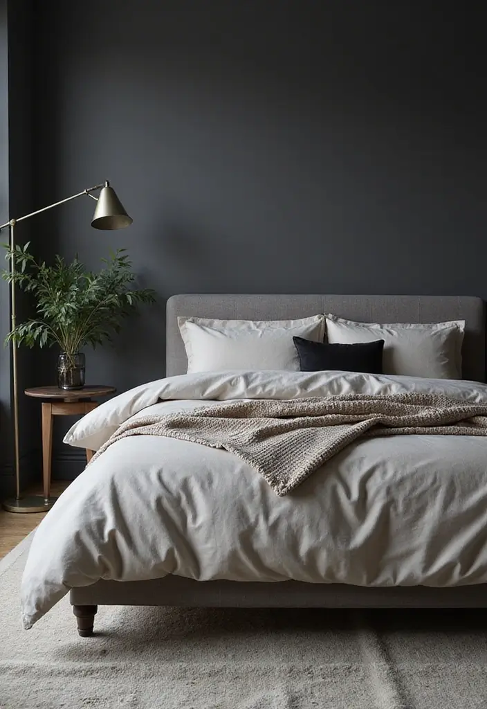 25 Best Grey Paint Colors for Bedroom Walls 24 25 Best Grey Paint Colors for Bedroom Walls - 24. Midnight Grey