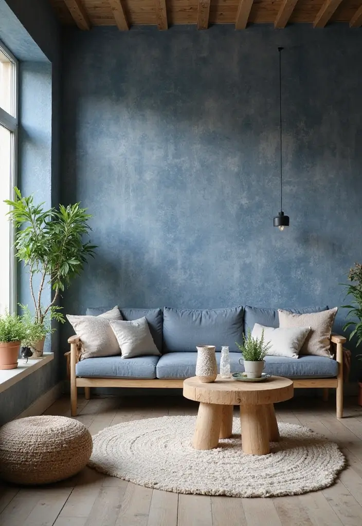 25+ Best Paint Colors for Living Room That Create Cozy & Stylish Spaces - 16. Faded Denim