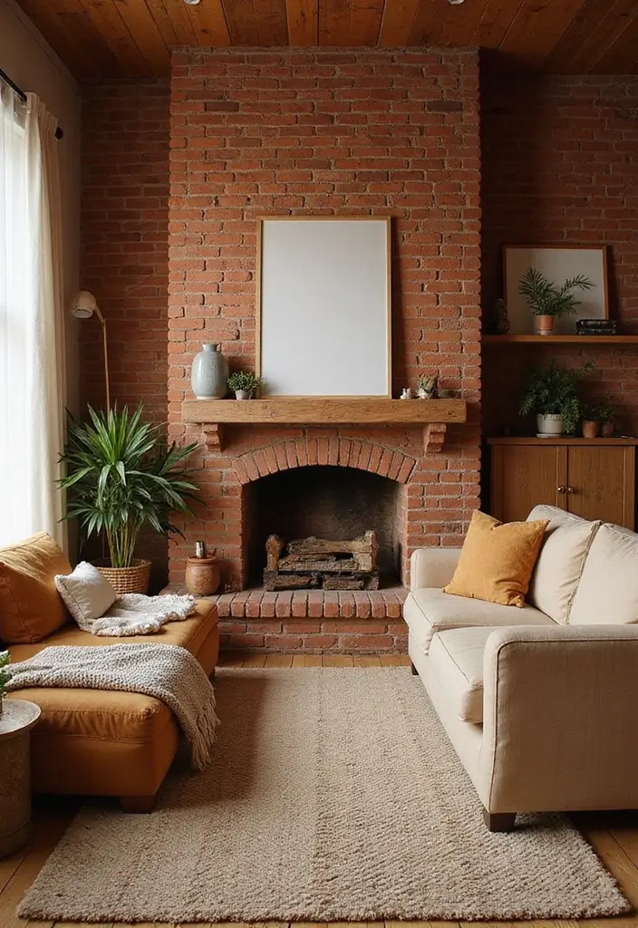 25+ Best Paint Colors for Living Room That Create Cozy & Stylish Spaces - 17. Rustic Brick Red