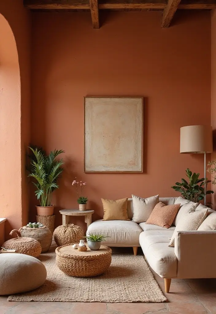 25+ Best Paint Colors for Living Room That Create Cozy & Stylish Spaces - 2. Warm Terracotta