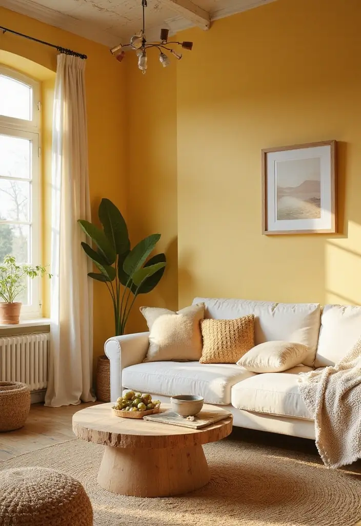25+ Best Paint Colors for Living Room That Create Cozy & Stylish Spaces - 20. Creamy Yellow