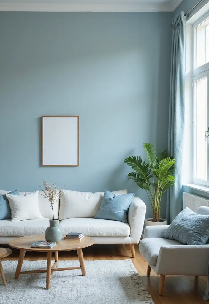 25+ Best Paint Colors for Living Room That Create Cozy & Stylish Spaces - 3. Cool Misty Blue