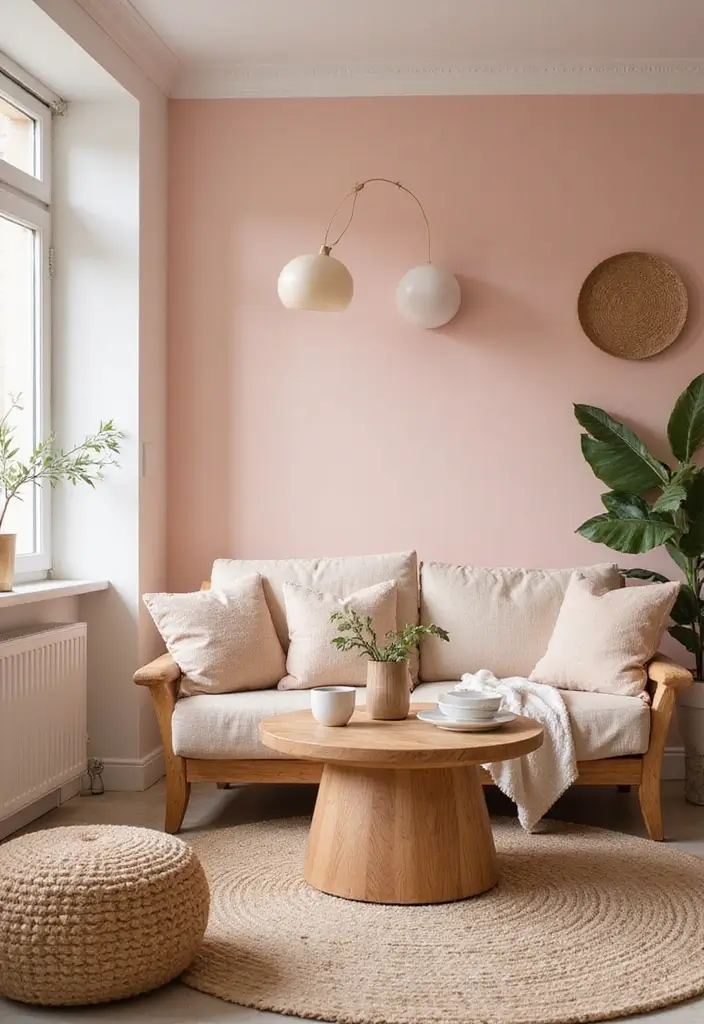 25+ Best Paint Colors for Living Room That Create Cozy & Stylish Spaces - 4. Soft Blush Pink