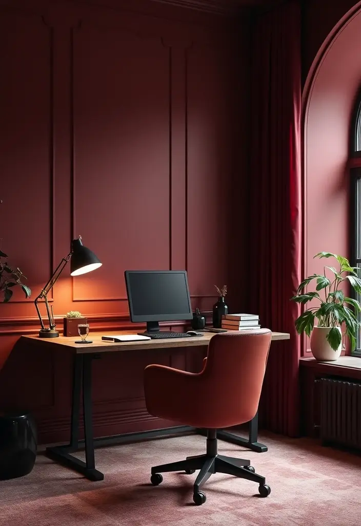 25 Best Room Color Ideas for Men That Look Masculine - 17. Dark Burgundy: Rich and Bold