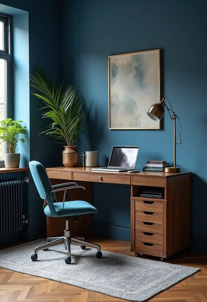 25 Best Room Color Ideas for Men That Look Masculine - 19. Industrial Steel Blue: Modern Edge