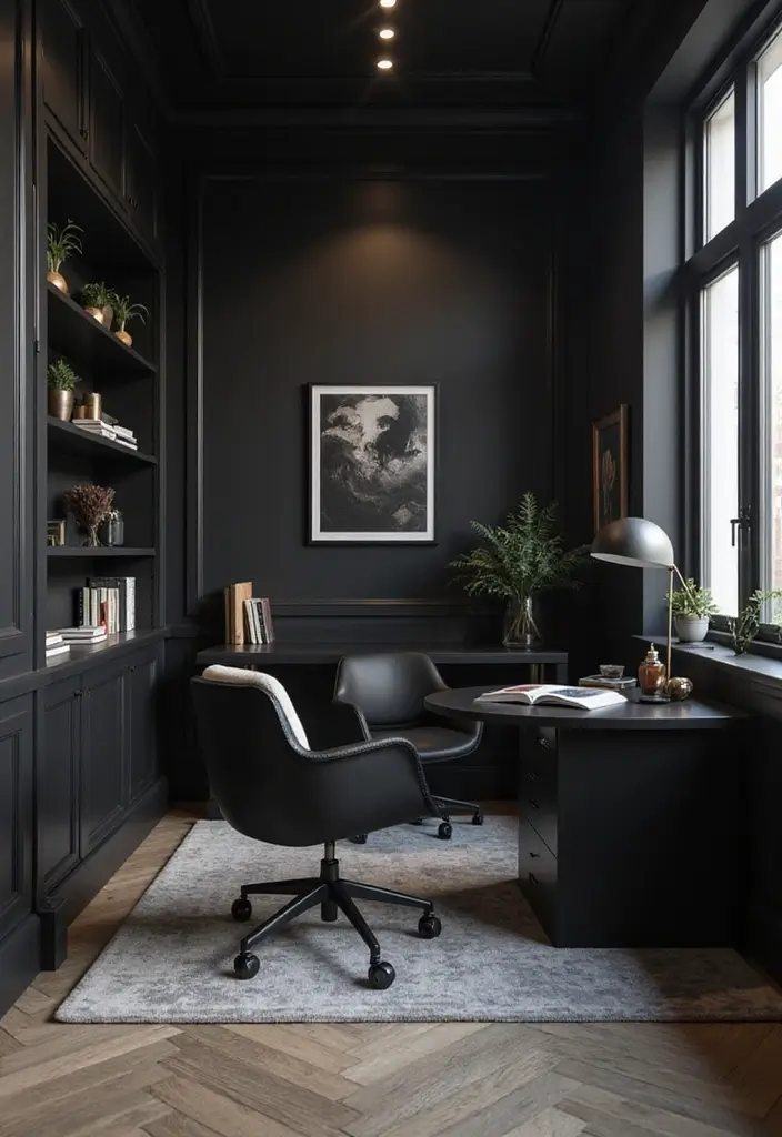 25 Best Room Color Ideas for Men That Look Masculine - 7. Sleek Black: Timeless and Elegant