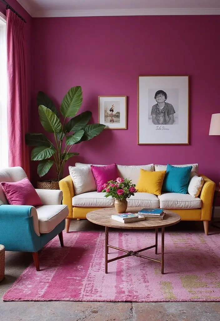 25 Bold Dark Purple Paint Colors That Make a Statement 23 25 Bold Dark Purple Paint Colors That Make a Statement - 23. Deep Fuchsia