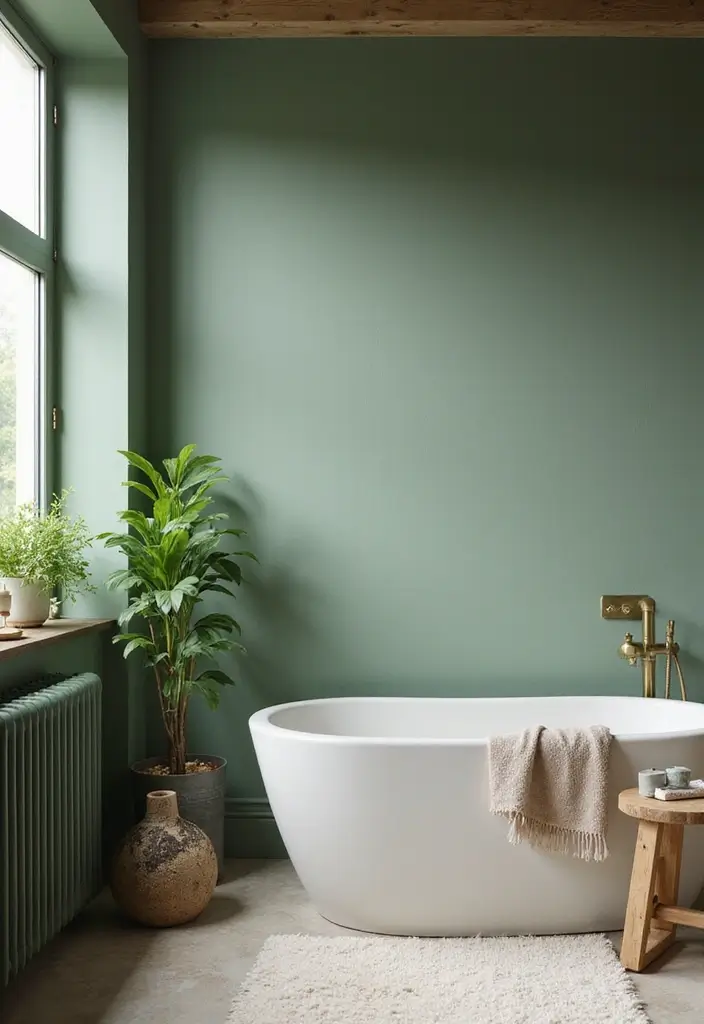 25 Earth Tone Paint Colors That Feel Warm & Inviting 22 25 Earth Tone Paint Colors That Feel Warm & Inviting - 22. Soft Laurel Green