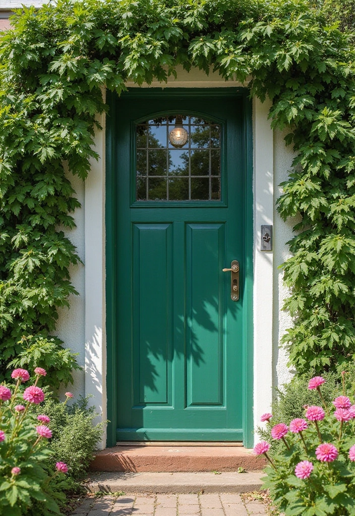 25+ Front Door Paint Colors to Make a Striking First Impression 1 25+ Front Door Paint Colors to Make a Striking First Impression - 1. Eco-Friendly Emerald Green